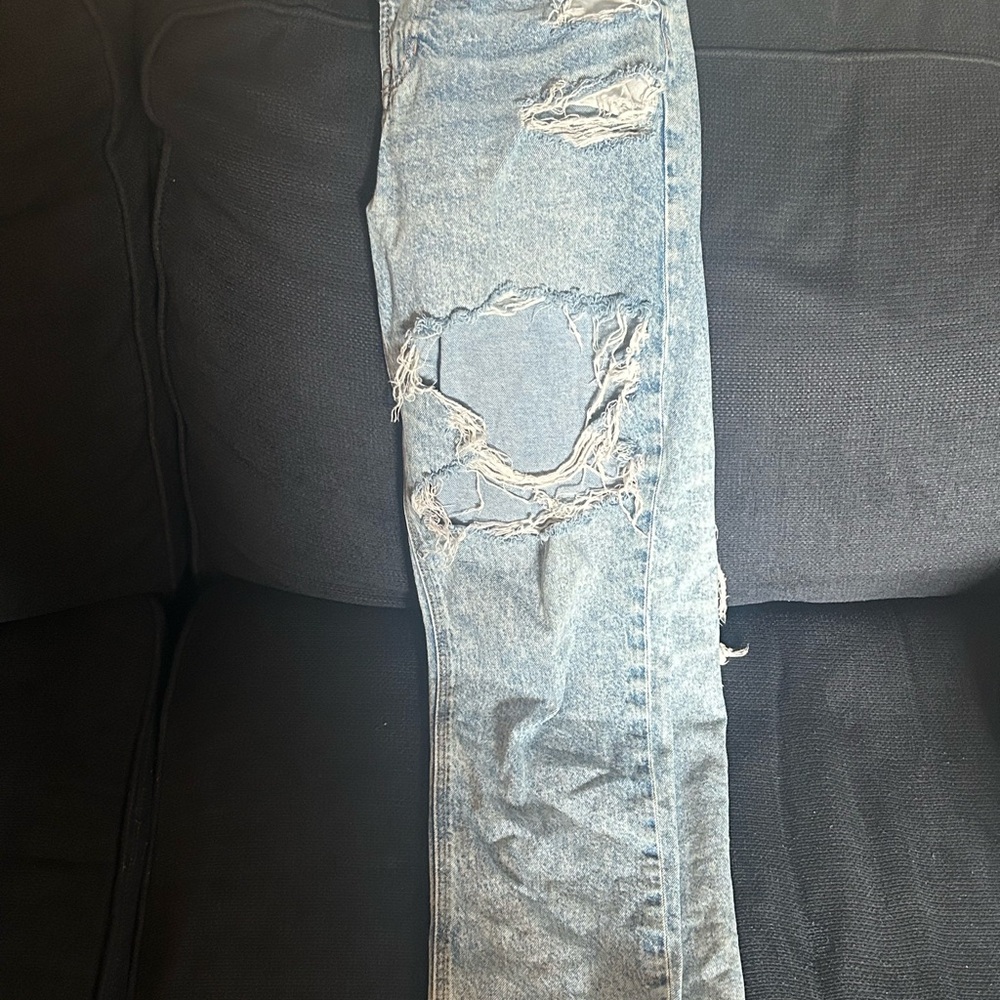 Distressed Light Blue Jeans
